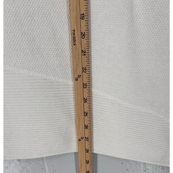 Habitat Textured Cotton Tunic Sweater White Large Womens Lagenlook Boho Relaxed - Picture 8 of 8